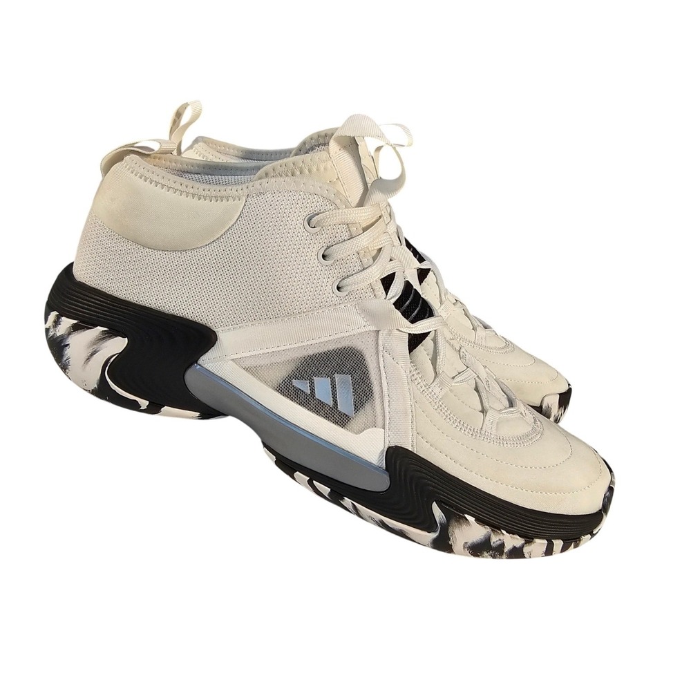 Adidas Exhibit Select Mid Basketball Shoe Women 12 Cloud White Core Black Carbon